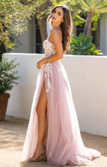 SOLAINE GOWN - MAUVE - STRAPLESS BUSTIER CORSET A-LINE DRESS