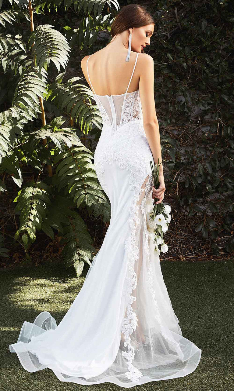 LUCILLE GOWN - MERMAID ILLUSION BRIDAL GOWN - OFF WHITE