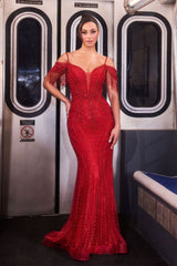 Aurelia Gown - Crystal and Pearl Embellished Mermaid Dress