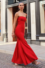 Poppy Maxi Dress - Strapless Fitted Dress