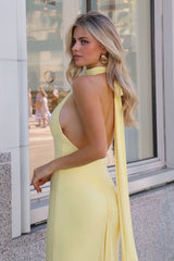 Kara Maxi - Adjustable Halter Tie ITY Dress