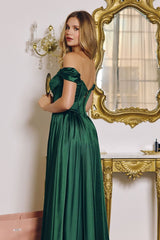 GINNY GOWN - SATIN STRAPLESS A-LINE DRESS