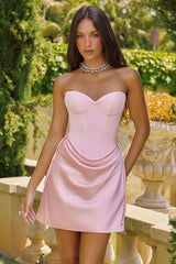 Eugenie Mini Dress - Short Satin Cocktail Dress