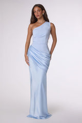 Mathilde Gown - One Shoulder Satin Dress