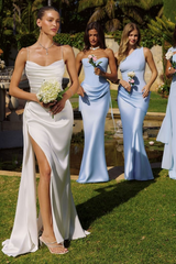Dominique Gown - Off White Satin Dress