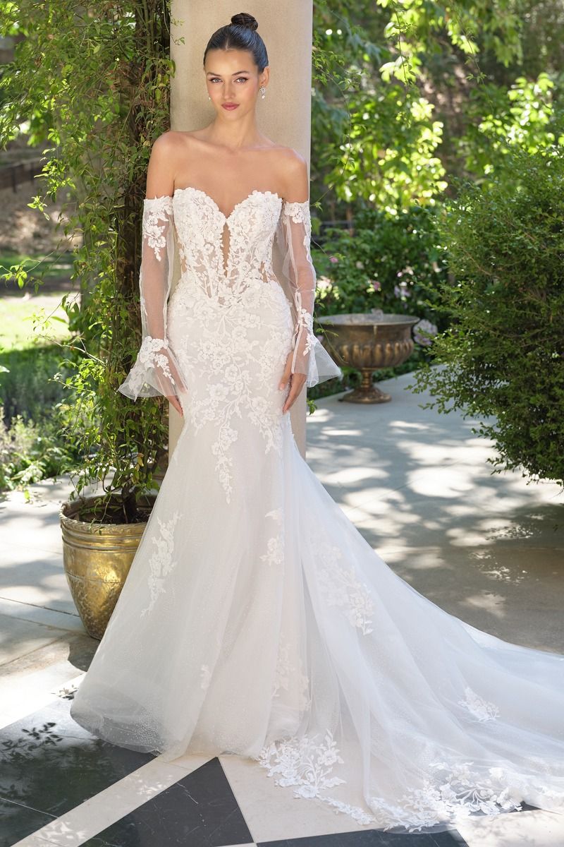 WL065 - Hera Lace Mermaid Gown With Removable Sleeves - Andrea & Leo