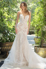 WL072 - Blooming Dianthus Mermaid Gown - Andrea & Leo