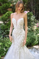 WL088 - Marilyn Lace Mermaid Gown - Andrea & Leo