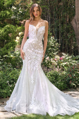WL088 - Marilyn Lace Mermaid Gown - Andrea & Leo