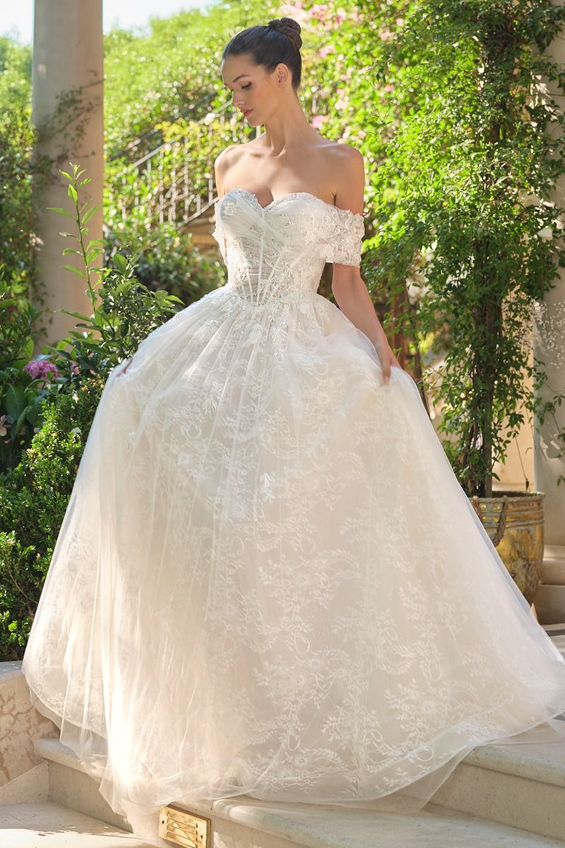 WL090 - Audrey Lace Ball Gown - Andrea & Leo
